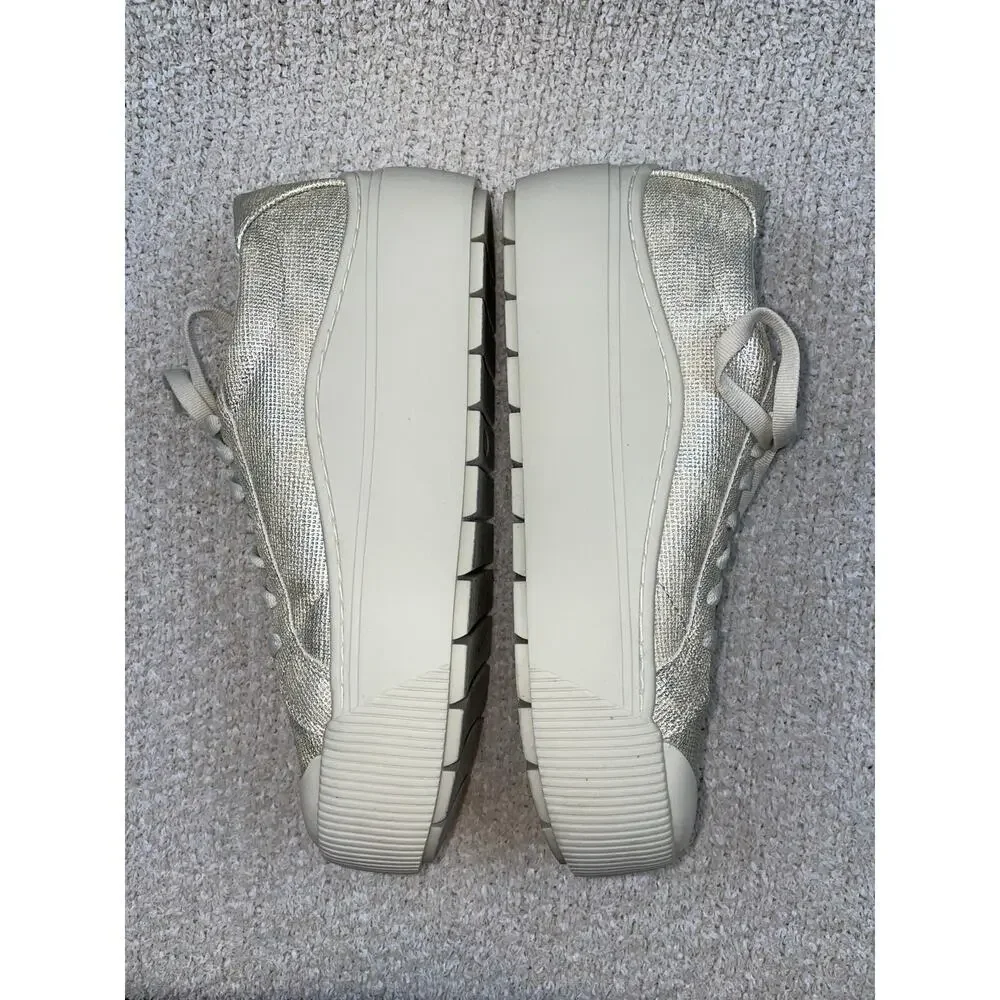 DR SCHOLLS Women’s 8.5 Time Off Max Platform Sneakers Metallic Anti-Odor Recycle